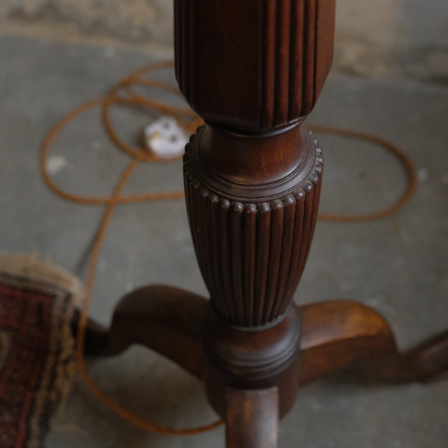 Reeded column standard lamp