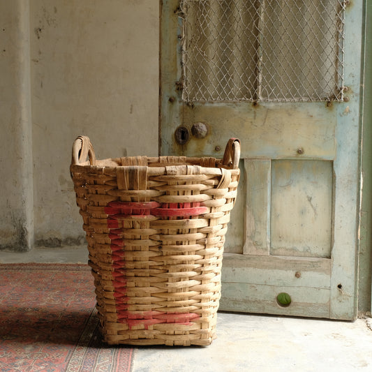 Large French Champagne Grape Basket