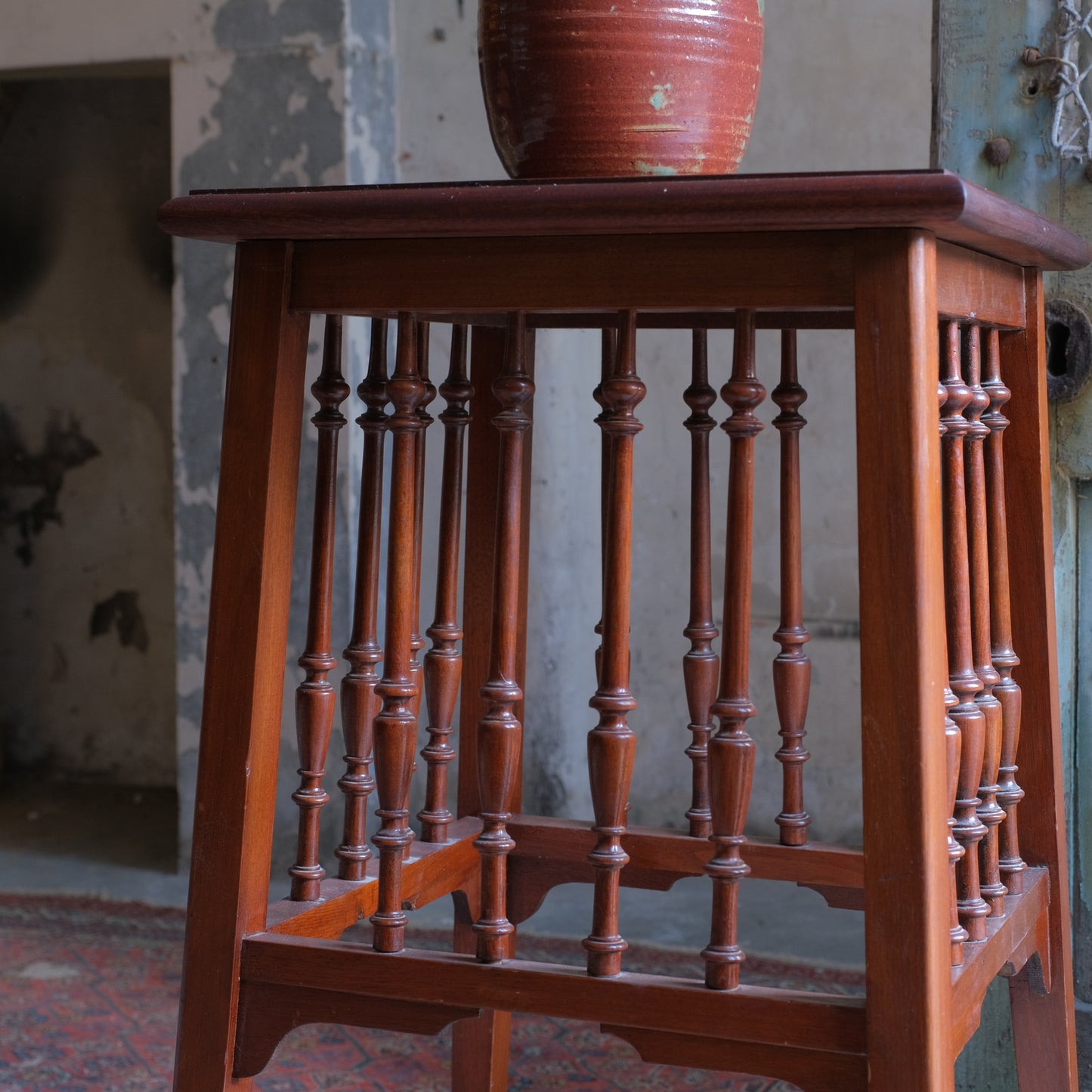Mahogany lamp table - Moorish influence