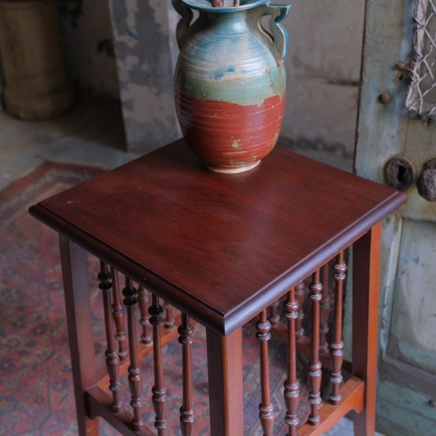 Mahogany lamp table - Moorish influence